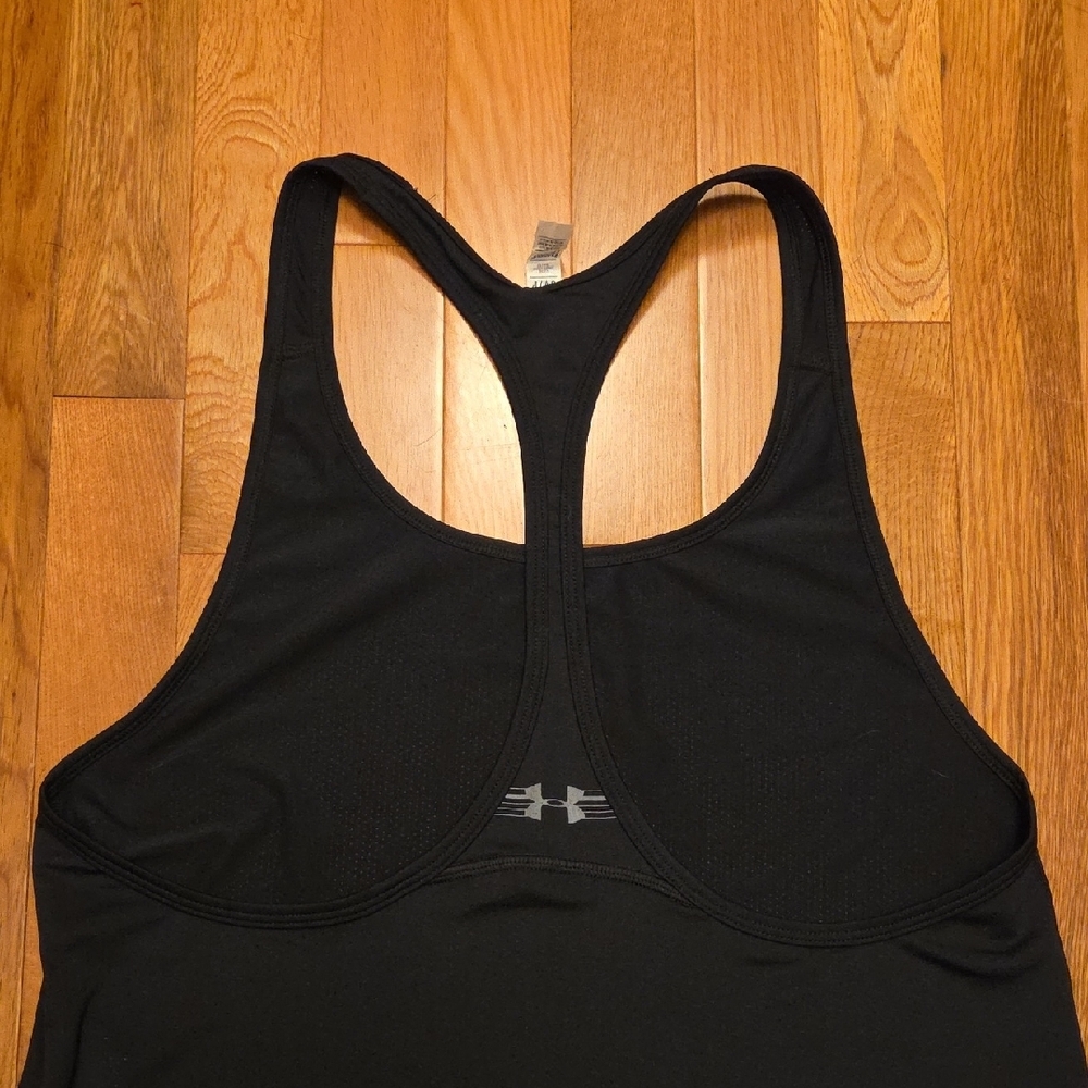 Under Armour Women's Black Racerback Tank Top Loose Fit Size S - Picture 6 of 8